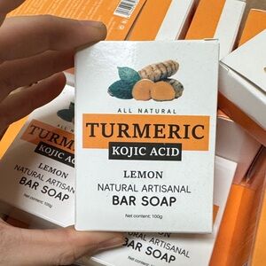 All Natural Turmeric Kojic Acid Lemon Bar Soap